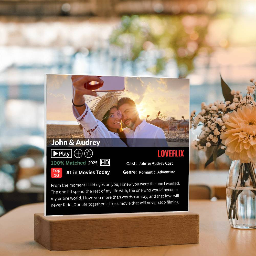 Personalized LoveFlix Square Acrylic