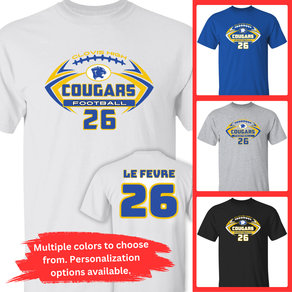 CHS Football TShirt | Custom Design | Personalization Options