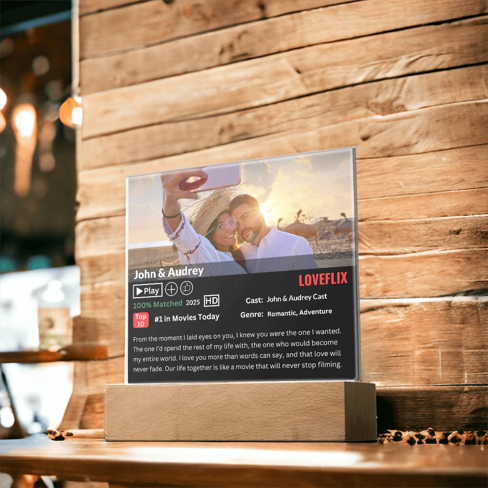 Personalized LoveFlix Square Acrylic