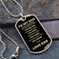 TO MY SON | FROM DAD | ALWAYS REMEMBER DOG TAG