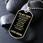 TO MY SON | FROM MOM | ALWAYS REMEMBER DOG TAG