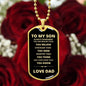 TO MY SON | FROM DAD | ALWAYS REMEMBER DOG TAG