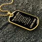 TO MY SON | FROM DAD | ALWAYS REMEMBER DOG TAG