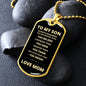 TO MY SON | FROM MOM | ALWAYS REMEMBER DOG TAG