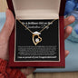 To a Brilliant Girl | Graduation Gift | Forever Love Necklace (BW)