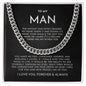 Gift for Husband, Boyfriend | To My Man | Cuban Link Chain