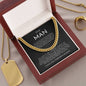 Gift for Husband, Boyfriend | To My Man | Cuban Link Chain
