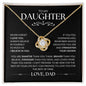 To My Daughter, Love Dad | Love Knot Necklace