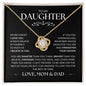 To My Daughter, Love Mom & Dad | Love Knot Necklace