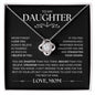 To My Daughter, Love Mom | Love Knot Necklace