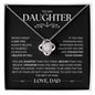 To My Daughter, Love Dad | Love Knot Necklace