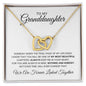 ππTo My Granddaughter, Linked Together | Interlocking Hearts Necklace