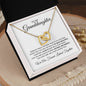 ππTo My Granddaughter, Linked Together | Interlocking Hearts Necklace
