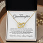 ππTo My Granddaughter, Linked Together | Interlocking Hearts Necklace