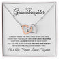 ππTo My Granddaughter, Linked Together | Interlocking Hearts Necklace