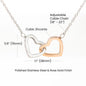 ππTo My Granddaughter, Linked Together | Interlocking Hearts Necklace