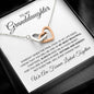 ππTo My Granddaughter, Linked Together | Interlocking Hearts Necklace