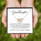 ππTo My Granddaughter, Linked Together | Interlocking Hearts Necklace