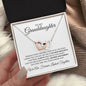 ππTo My Granddaughter, Linked Together | Interlocking Hearts Necklace