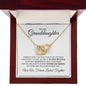 ππTo My Granddaughter, Linked Together | Interlocking Hearts Necklace