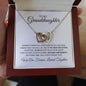 ππTo My Granddaughter, Linked Together | Interlocking Hearts Necklace