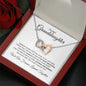 ππTo My Granddaughter, Linked Together | Interlocking Hearts Necklace