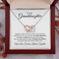 ππTo My Granddaughter, Linked Together | Interlocking Hearts Necklace