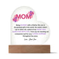 Gift for Mom | Heart Acrylic with Base | Mother's Day