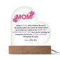 Gift for Mom | Heart Acrylic with Base | Mother's Day