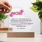 Gift for Mom | Heart Acrylic with Base | Mother's Day