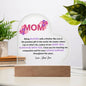 Gift for Mom | Heart Acrylic with Base | Mother's Day