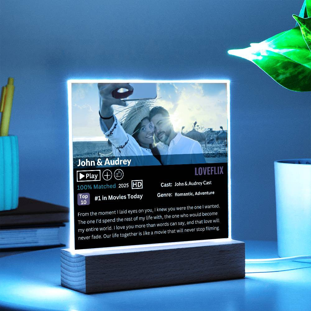 Personalized LoveFlix Square Acrylic