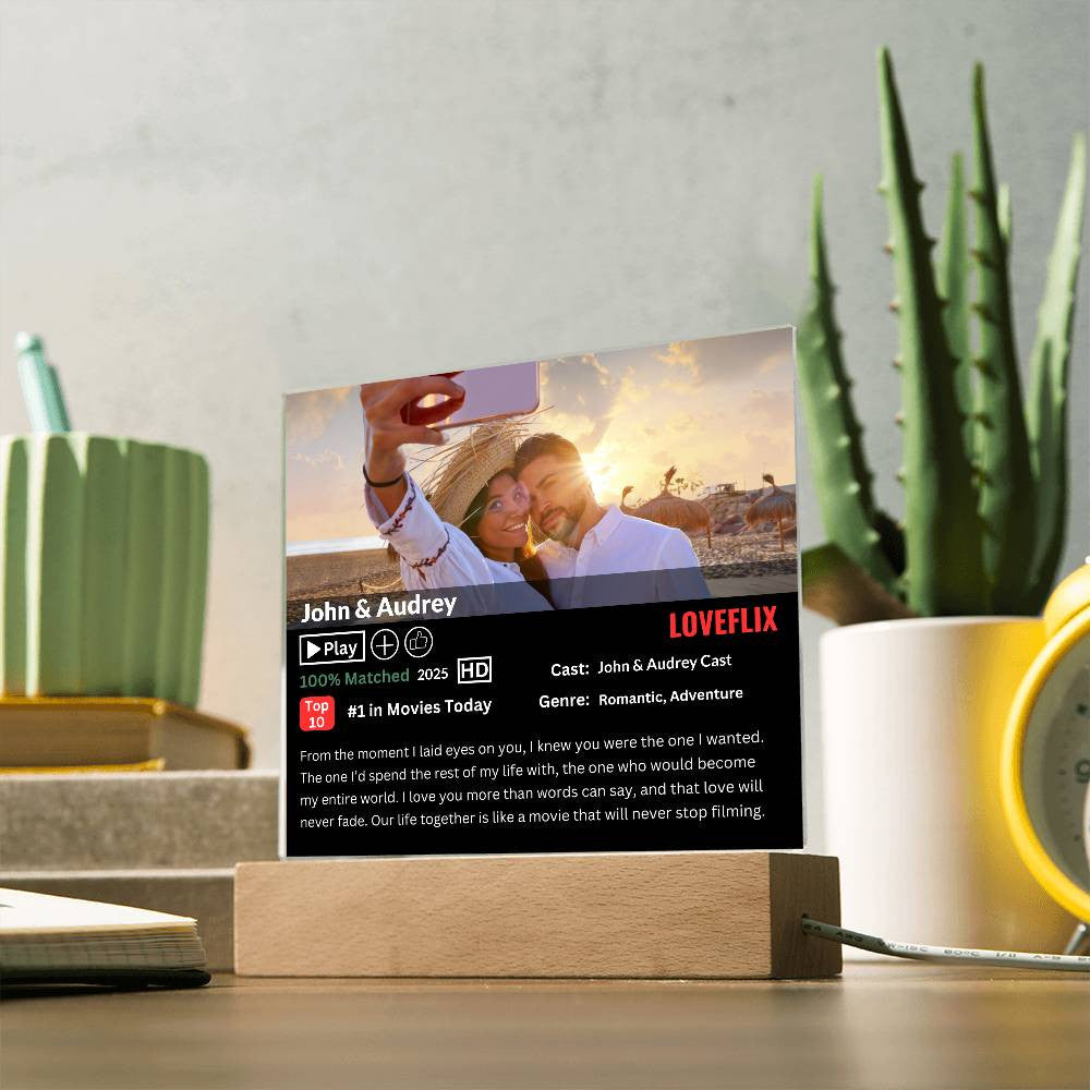 Personalized LoveFlix Square Acrylic