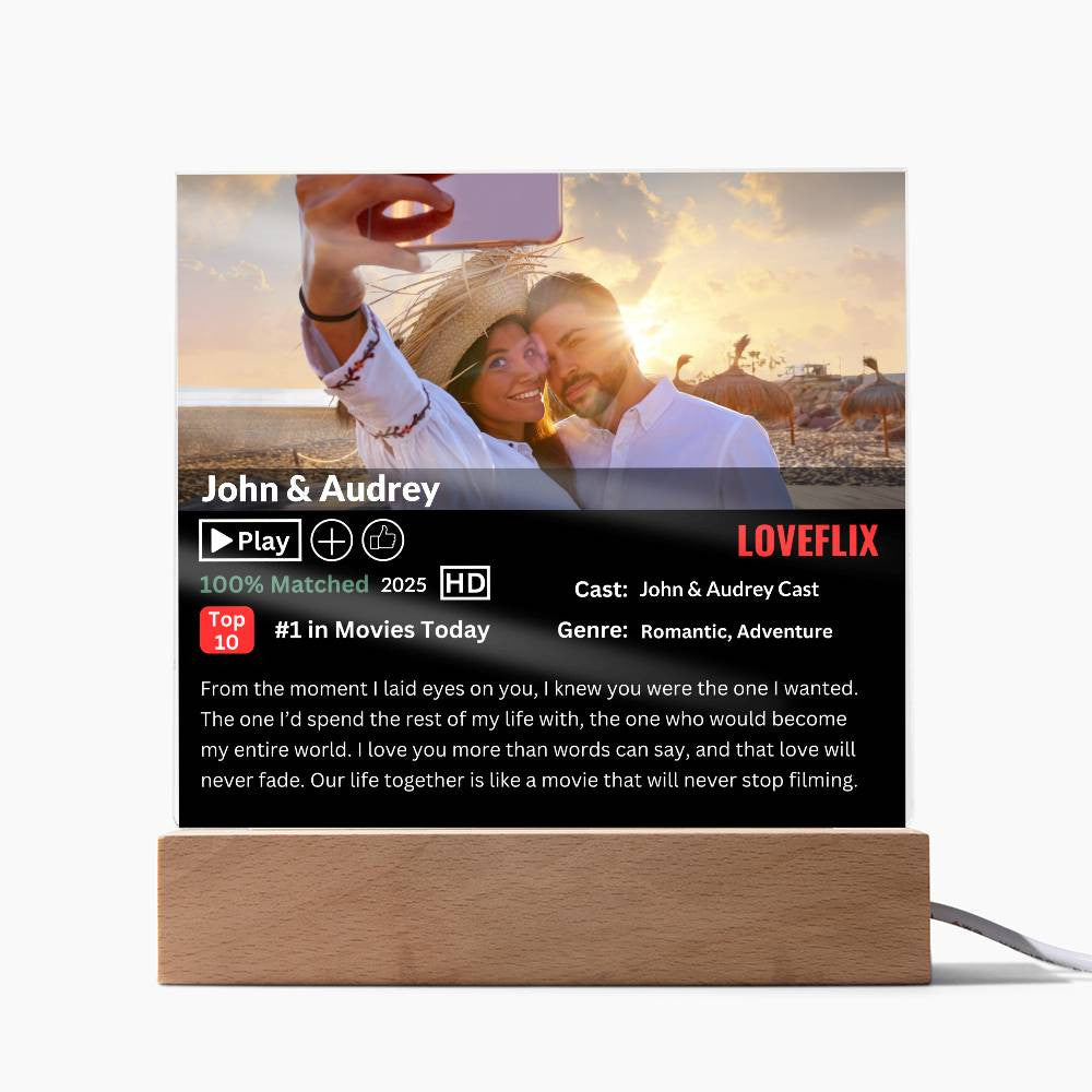 Personalized LoveFlix Square Acrylic