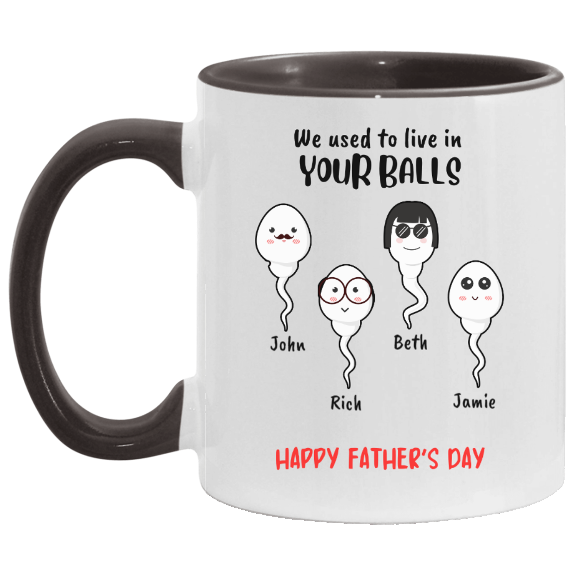 We Used to Live In | Personalized 11 oz. Accent Mug | Father's Day