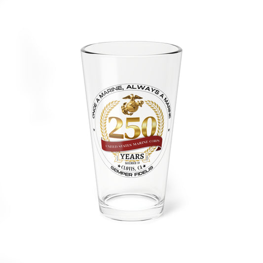 250th  USMC Glass (Clovis), 16oz