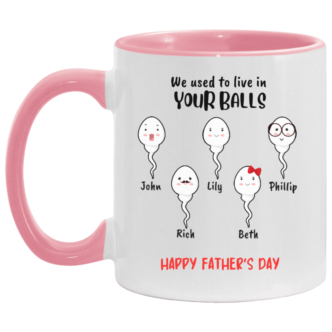 We Used to Live In | Personalized 11 oz. Accent Mug | Father's Day