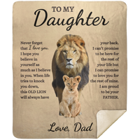 To My Daughter Lion | Premium Sherpa Blanket