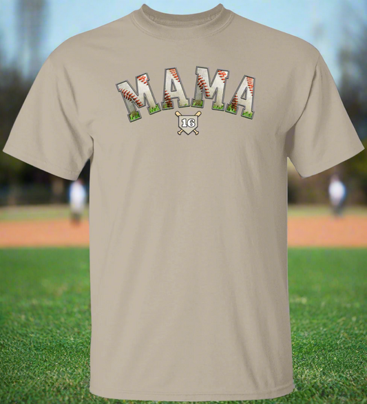 Personalized Baseball Mama T-shirt