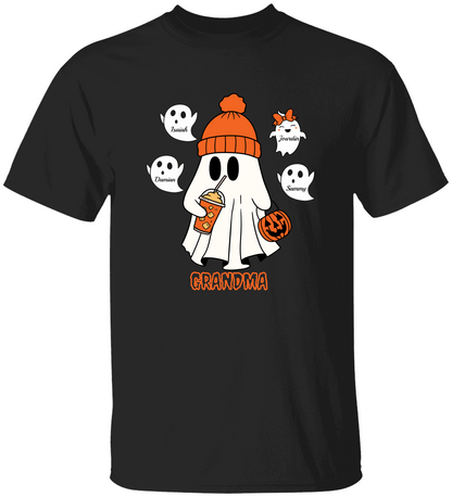 Grandma Ghost Tshirt | Halloween | Personalized (up to 9 kids)