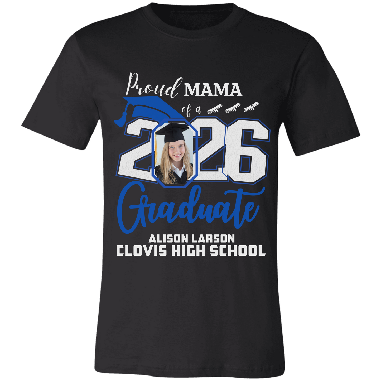 Personalized Graduation Shirt for Grad & Proud Family | Custom Name, School & Photo