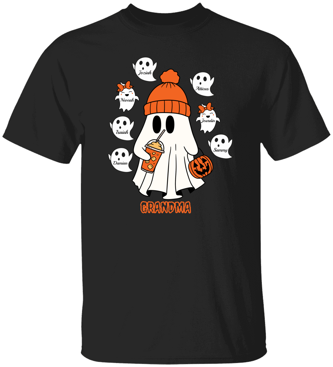 Grandma Ghost Tshirt | Halloween | Personalized (up to 9 kids)