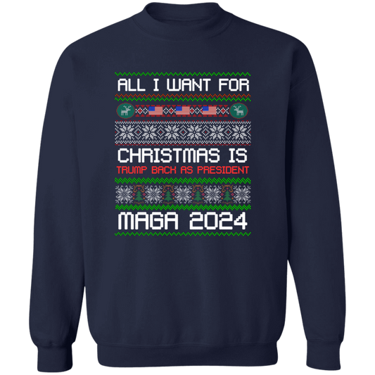 Trump Back MAGA 2024 Ugly Sweater