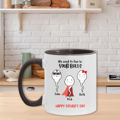 We Used to Live In | Personalized 11 oz. Accent Mug | Father's Day