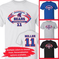 Buchanan Football TShirt | Custom Design | Personalization Options