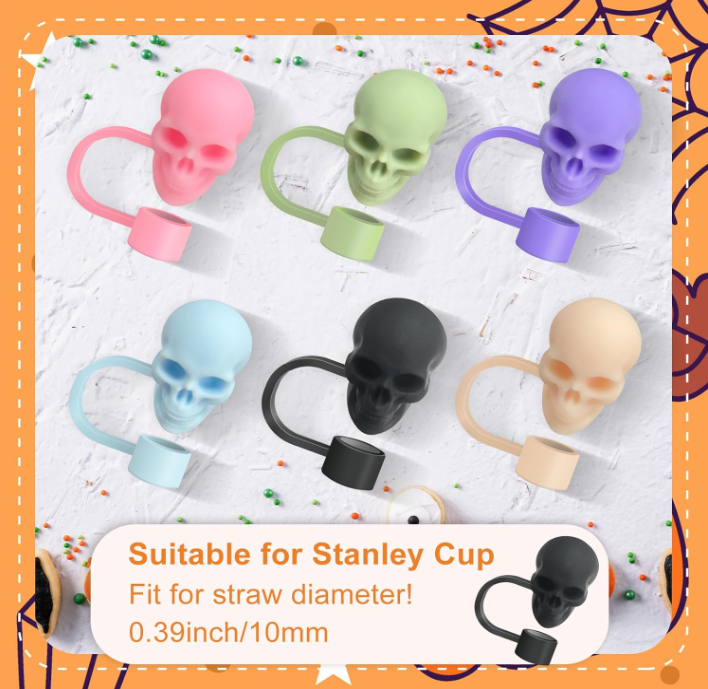 Silicone Straw Caps (6Pcs)