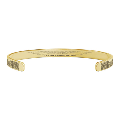 💓🎁To My Granddaughter, I am so proud of you Cuff Bracelet