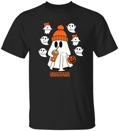 Grandma Ghost Tshirt | Halloween | Personalized (up to 9 kids)