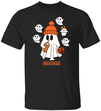 Grandma Ghost Tshirt | Halloween | Personalized (up to 9 kids)