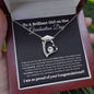 To a Brilliant Girl | Graduation Gift | Forever Love Necklace (BW)